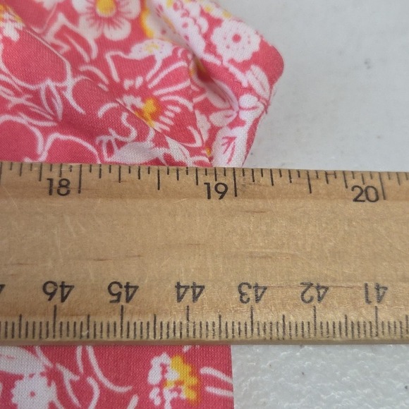 Christopher & Banks Floral Dress Medium Pink Yellow Short Sleeve Stretch Casual - Picture 11 of 12